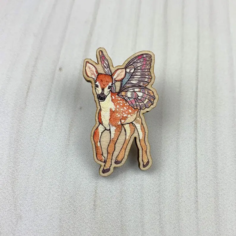 Fairy Fawn Enamel Pin By Sarah Draws Things 1