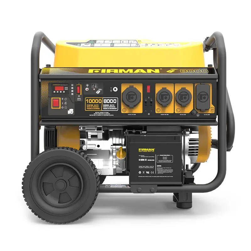 Firman P08004 10,000/8,000W Remote-Start Gas Generator – 120/240V, Cetl-Certified 1