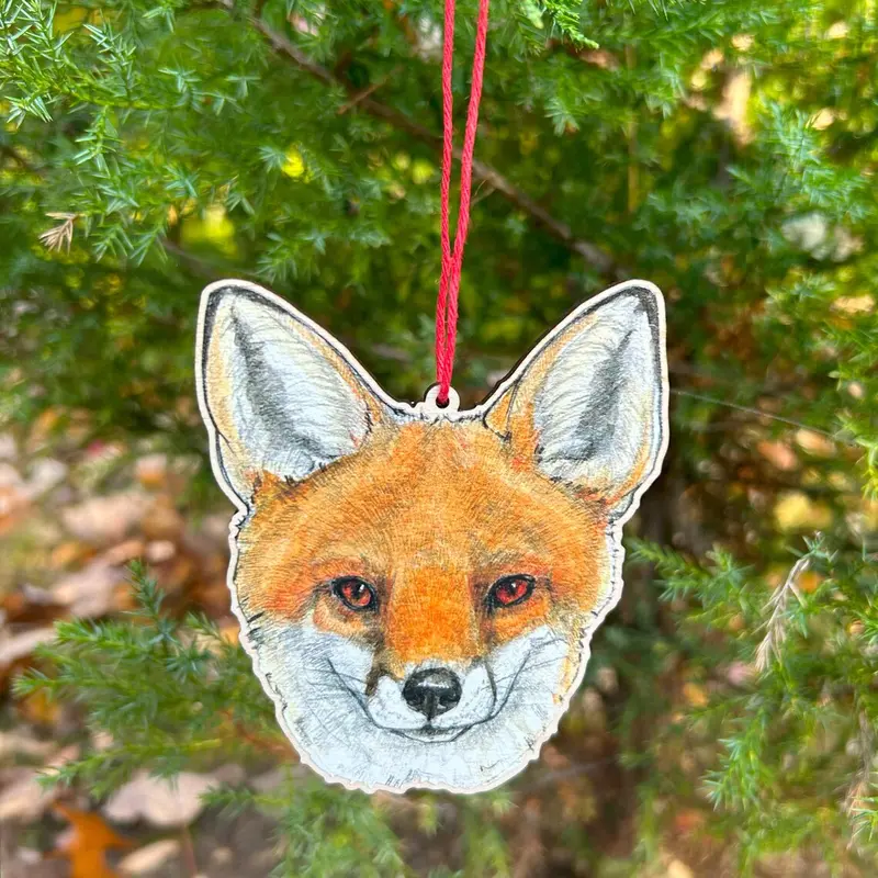 Fox Face Holiday Ornament By Sarah Draws Things 1