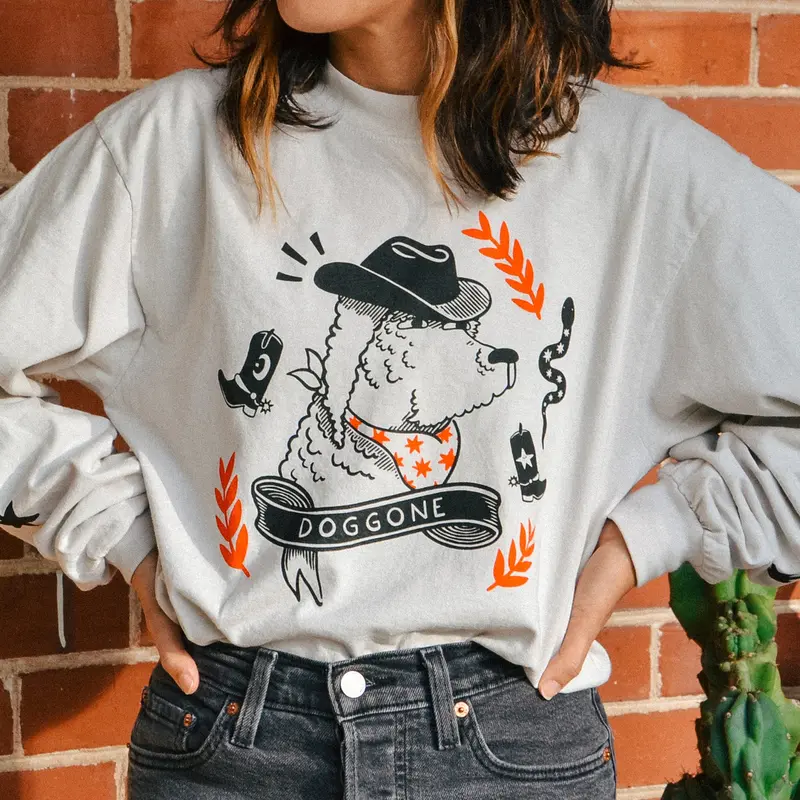 Fromlinetoline Doggone Long-Sleeve Graphic Tee 1