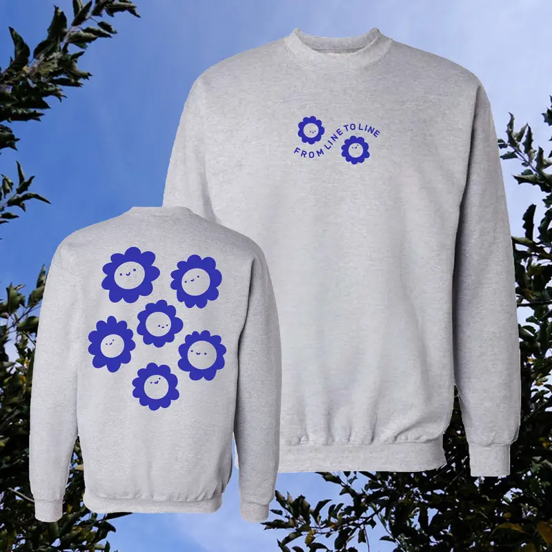Fromlinetoline Flower Party Crewneck Sweatshirt 1