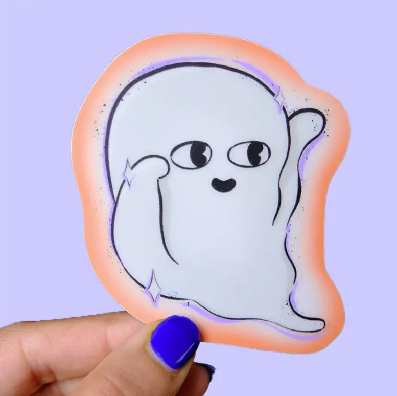 Fromlinetoline Glow-In-The-Dark Ghost Sticker 1