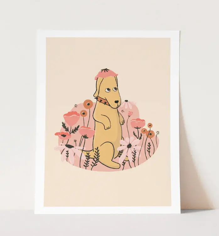 Fromlinetoline In The Flowers Botanical Art Print 1