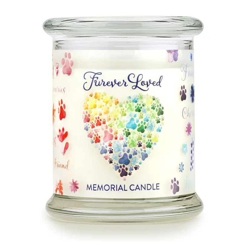 Furever Loved Memorial Pet House Candle 1