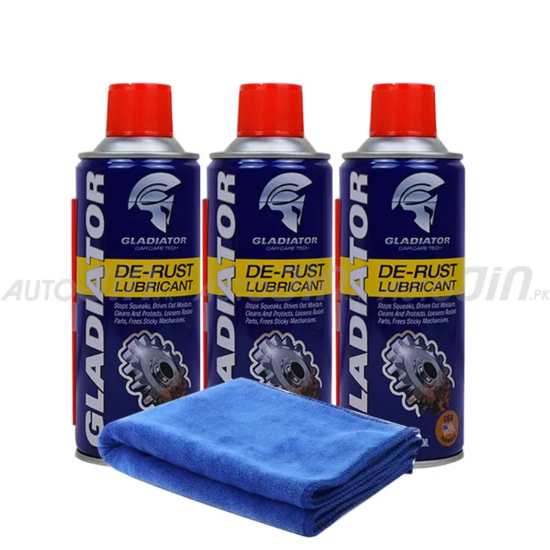 Gladiator Gt07 Rust-Removal Lubricant (450 Ml) – 3-Pack + Bonus Microfiber Towel 1