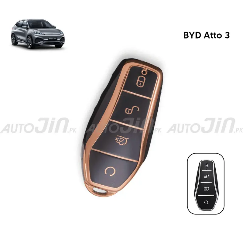 Gold-Line Byd Atto-3 Tpu Key Cover – Premium Protective Sleeve 1