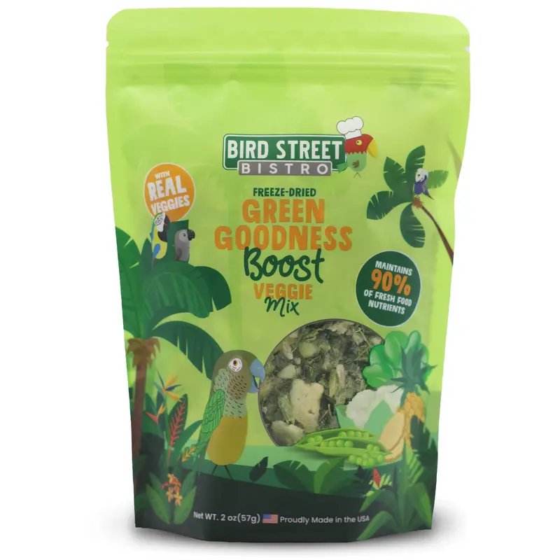 Green Goodness Boost – Parrot-Safe Veggie Mix, 2 Oz 1