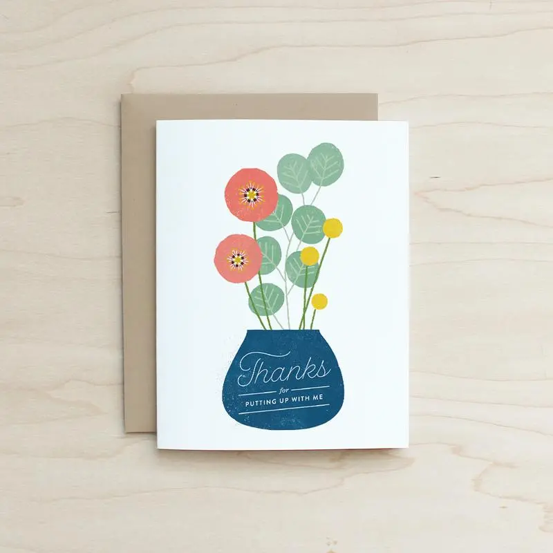 Half And A Third ‘Thanks For Putting Up With Me’ Witty Card 1