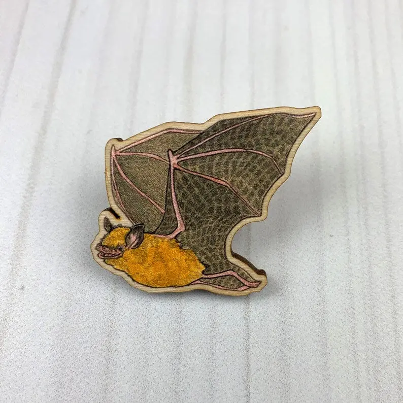 Happy Bat Enamel Pin By Sarah Draws Things 1