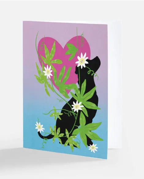 Heart Dog Greeting Card By Stitchprism 1