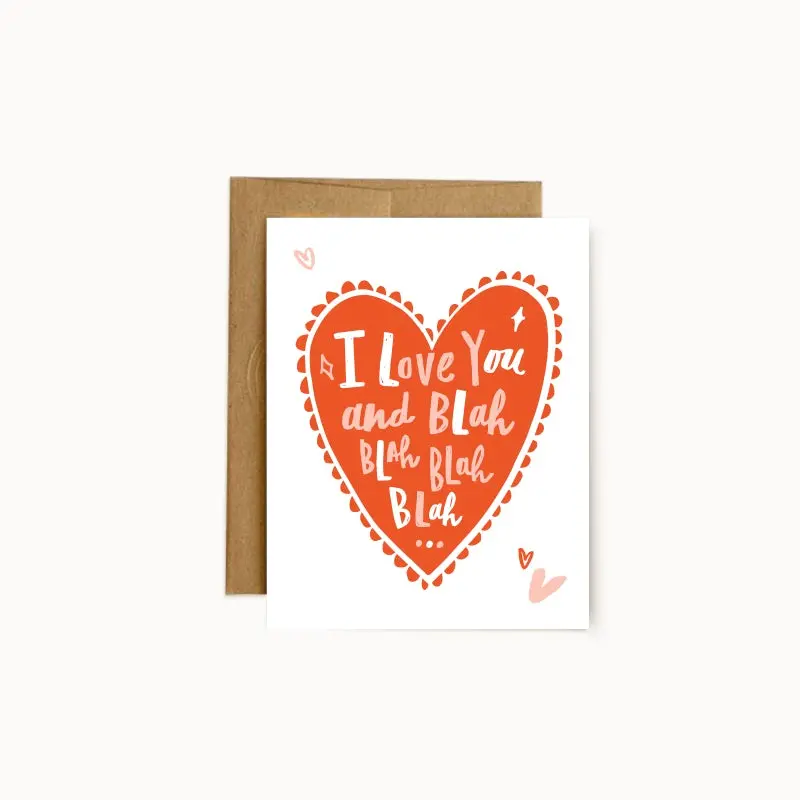 Hello Doodle 'Blah Blah Blah' Humorous Greeting Card 1