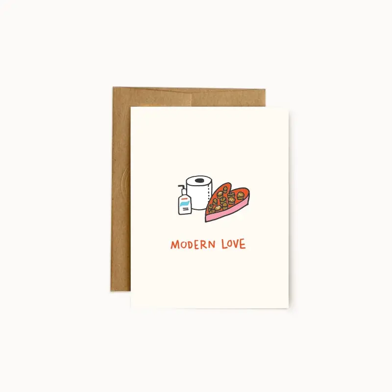 Hello Doodle Contemporary Love Greeting Card 1