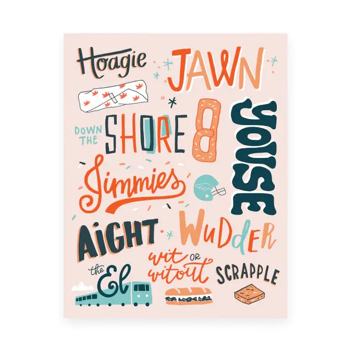 Hello Doodle Philly-Inspired Slang Art Print 1