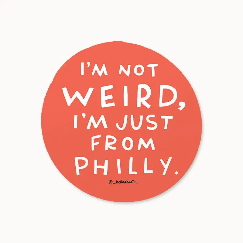 Hello Doodle Quirky Philly Sticker 1