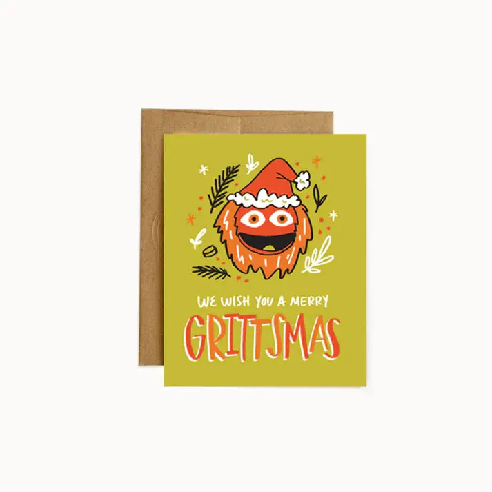 Hello Doodle Smiley 'Merry Grittsmas' Festive Card 1