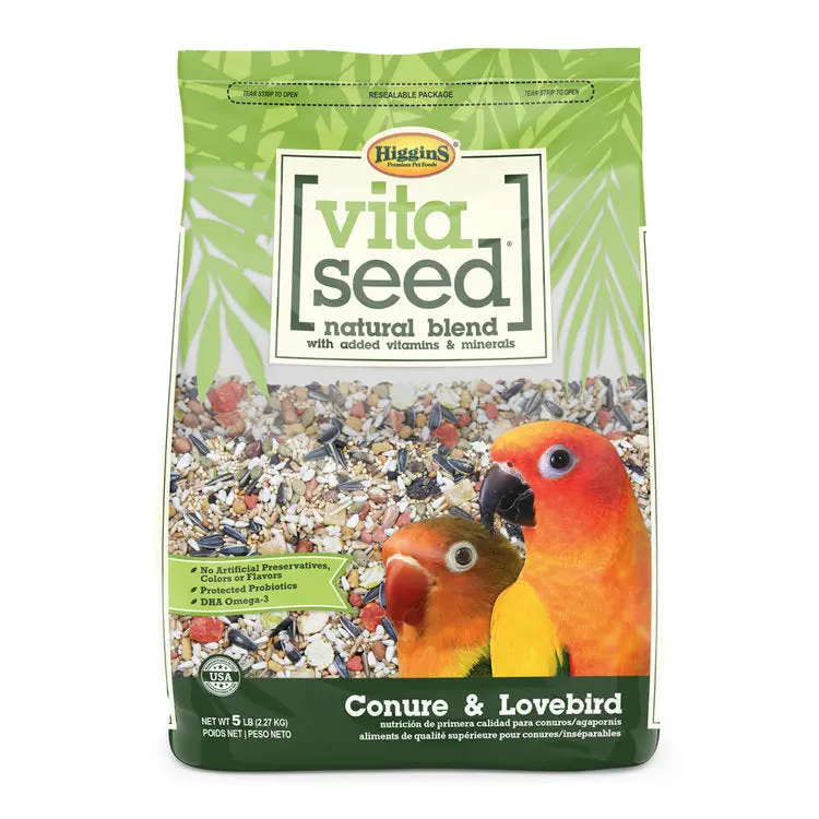 Higgins Vita Seed Blend For Conures & Lovebirds – 5 Lb Bag 1