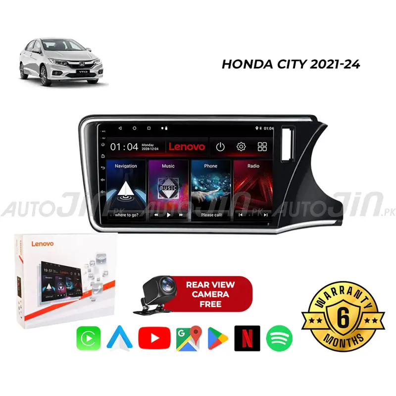 Honda City (2021–2024) Android Multimedia Head Unit With Gps, Wi-Fi, Mirrorlink & Free Rear Camera 1