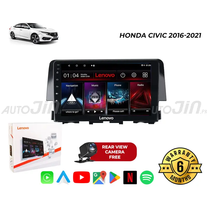 Honda Civic (2016–2021) Android Infotainment Head Unit – Touchscreen Gps, Wi-Fi, Mirrorlink & Included Backup Camera 1