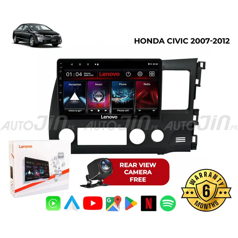 Honda Civic Reborn (2007–2012) Android Car Stereo – Touchscreen Gps Navigation, Wi-Fi, Mirrorlink & Free Rear Camera 1