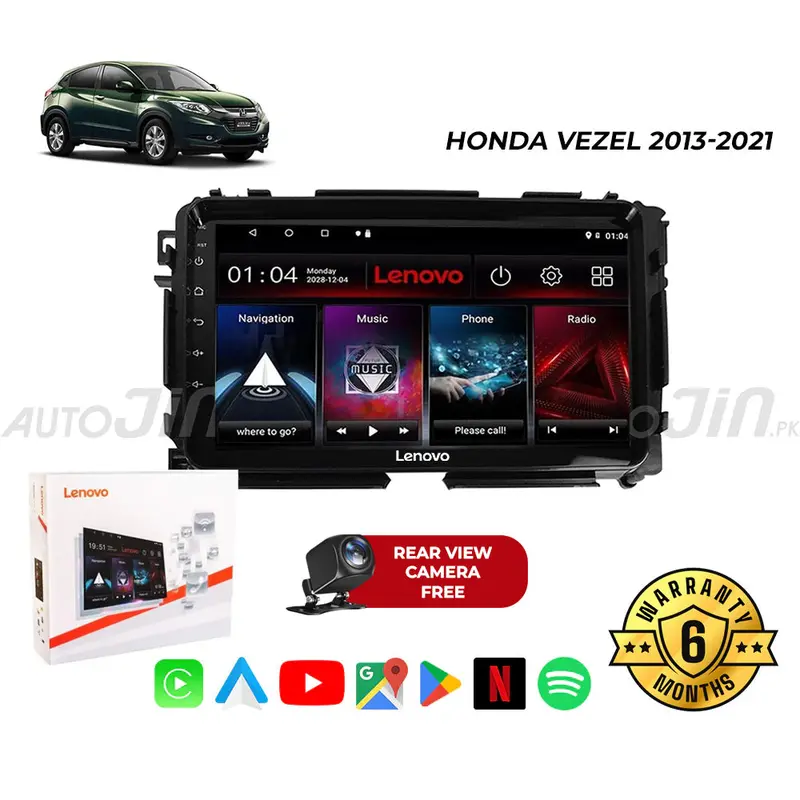 Honda Vezel (2013–2021) Android Infotainment System – Touchscreen Gps Navigator, Wi-Fi, Mirrorlink & Included Rearview Camera 1