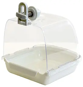 Hooded Ceramic Bird Bath – Elevated Design For Safe, Comfortable Bathing 1