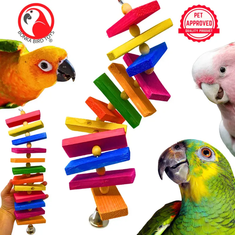 Large Horizontal Slat Chewer For Beak Exercise 1