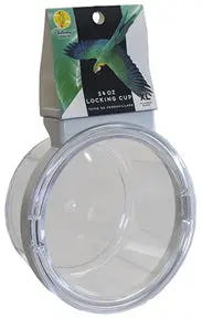 Large Plastic Crock Feeder – 24 Oz Secure-Lid Container For Dry Or Wet Foods 1