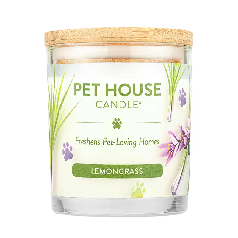 Lemongrass Scented Pet House Candle 1