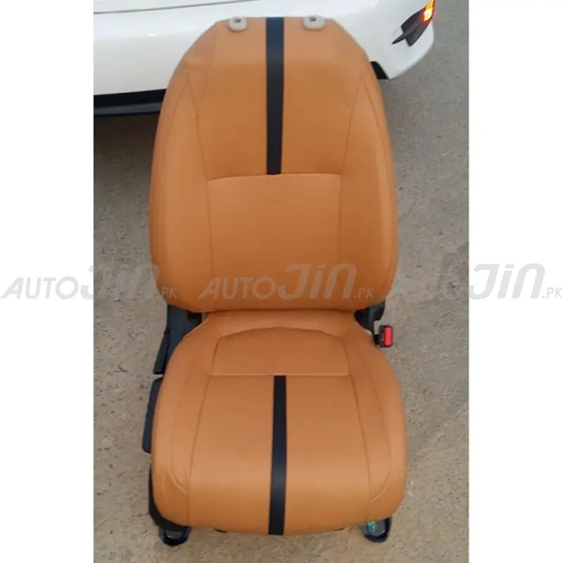 Light Brown Custom-Fit Seat Covers For Honda Civic X Hatchback – Premium Fabric 1