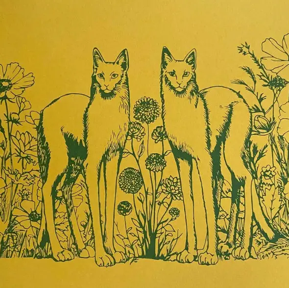 Long Legs And Flowers Screenprinted Poster By The 50/50 Co 1