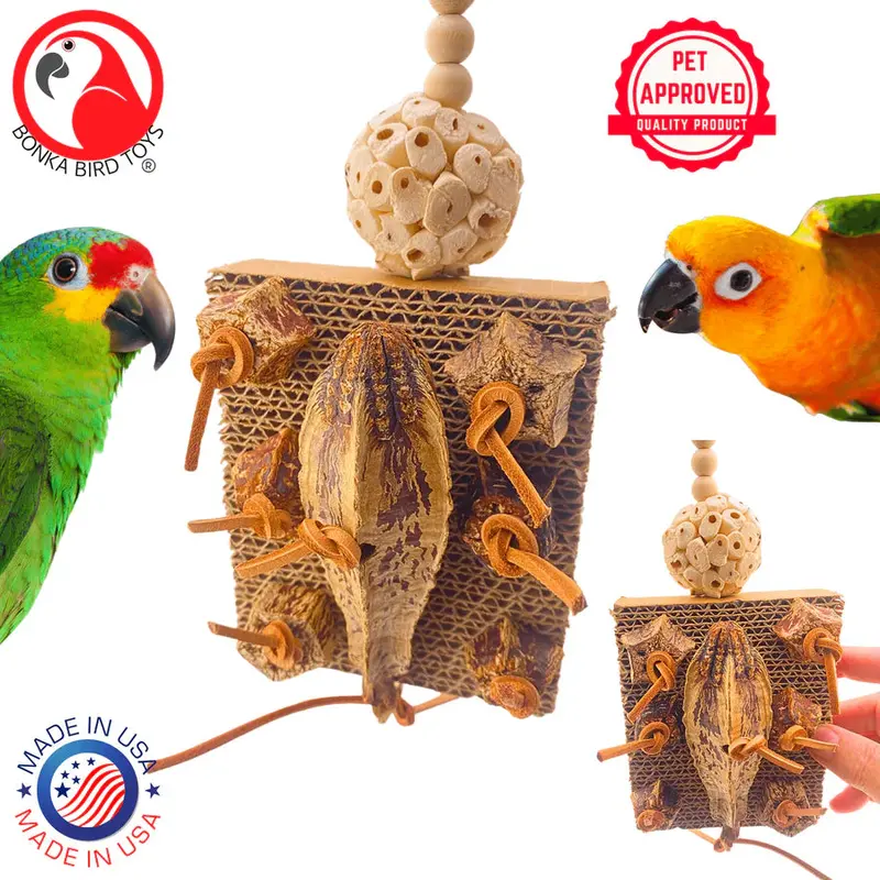 Mahogany Forage Block – Wood-Based Puzzle Toy 1