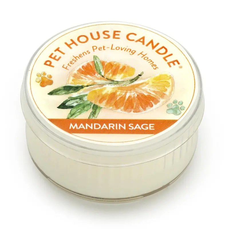 Mandarin Sage Mini Herbal Pet House Candle 1