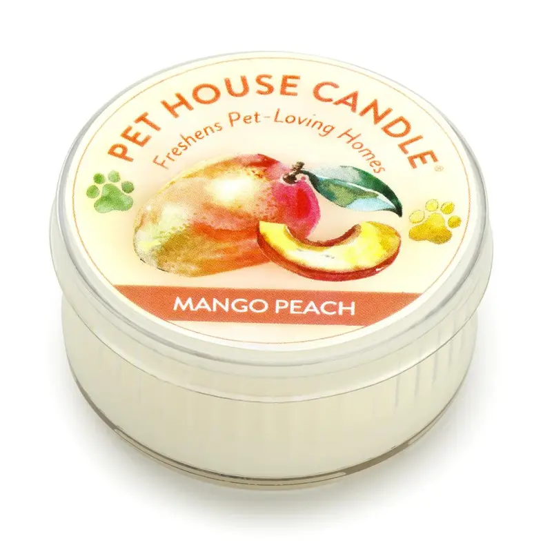 Mango Peach Mini Tropical Pet House Candle 1