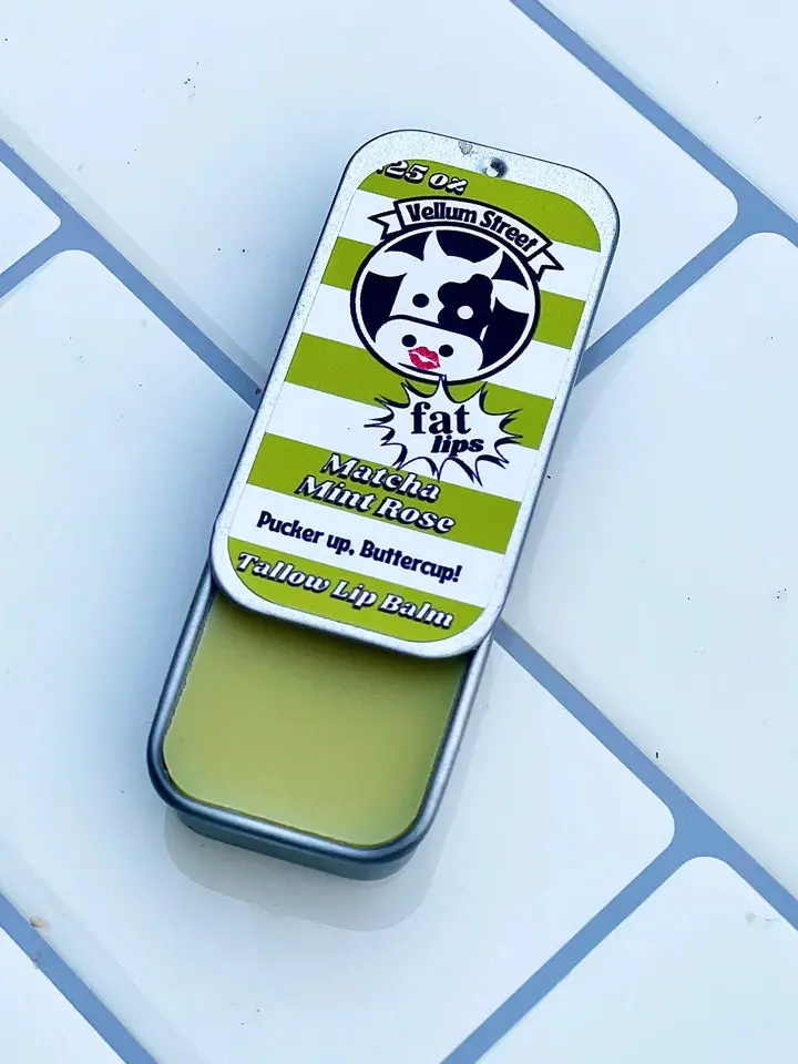 Matcha Mint Rose Lip Balm (0.25 Oz) By Vellum Street Soap Co 1