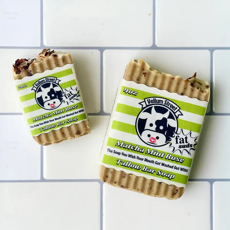 Matcha Mint Rose Mini Soap By Vellum Street Soap Co 1