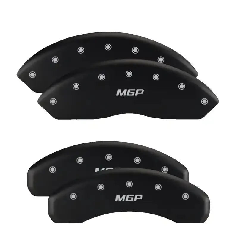 Mgp Engraved 4-Piston Caliper Covers – Front And Rear, Red Finish With Silver Accents 1