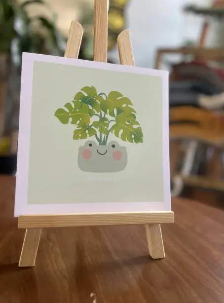 Michiirei 'Grow The F Up' Monstera & Froggie Art Print 1