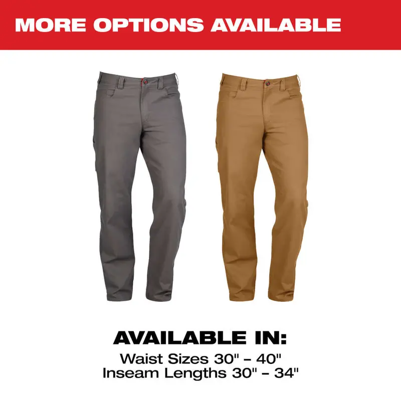 Milwaukee Heavy-Duty Flex Work Pants (Color Options Available) 1