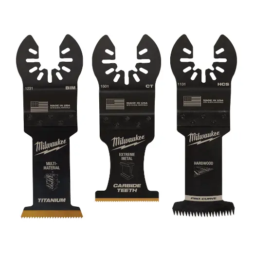 Milwaukee Open-Lok 3-Piece All-Purpose Oscillating Blade Set 1