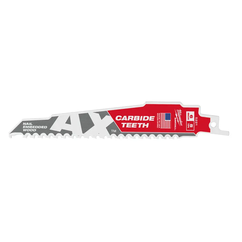 Milwaukee Sawzall The Ax Wood-Cutting Blades – Carbide-Tipped For Durability 1
