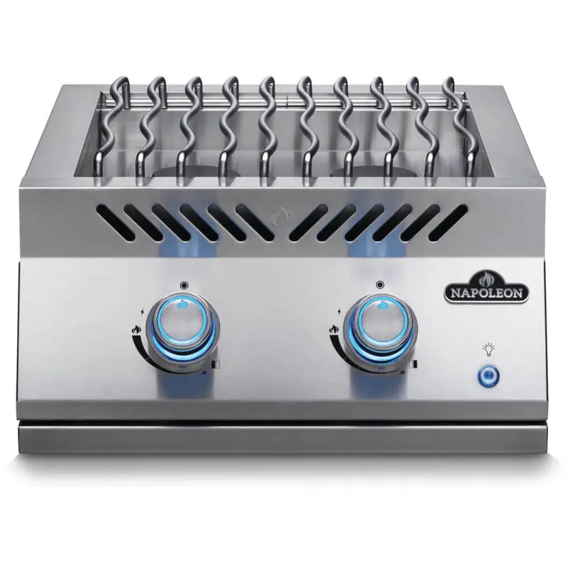 Napoleon 700 Series Built-In Dual Range Top Burner – Stainless Steel Cover Included (Bib18Rtpss) 1