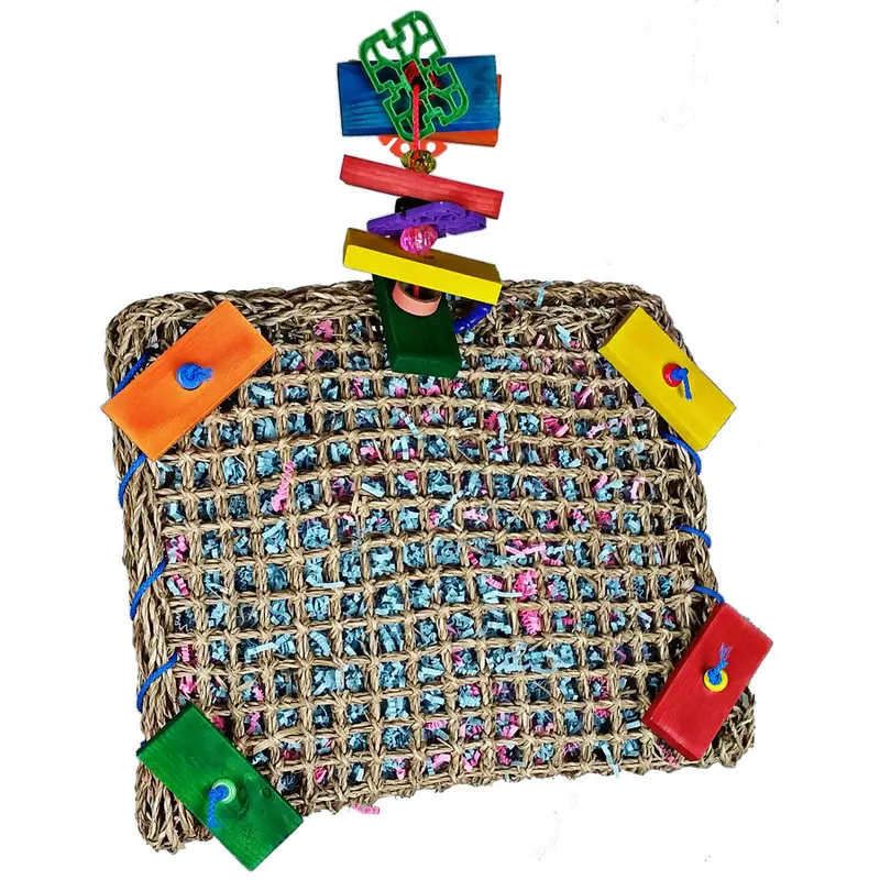 Natural Vine Foraging Mat With Hideaway Pouch 1