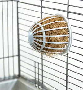 Nest Material Dispenser – Hanging Holder For Safe, Tidy Nesting Supply Access 1