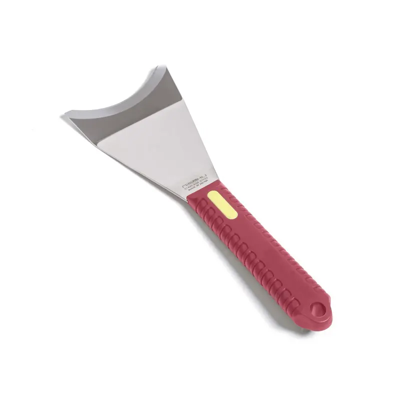 Nisaku Stainless Steel U-Shaped Scraper Knife – 3-Inch Red-Handled Blade 1