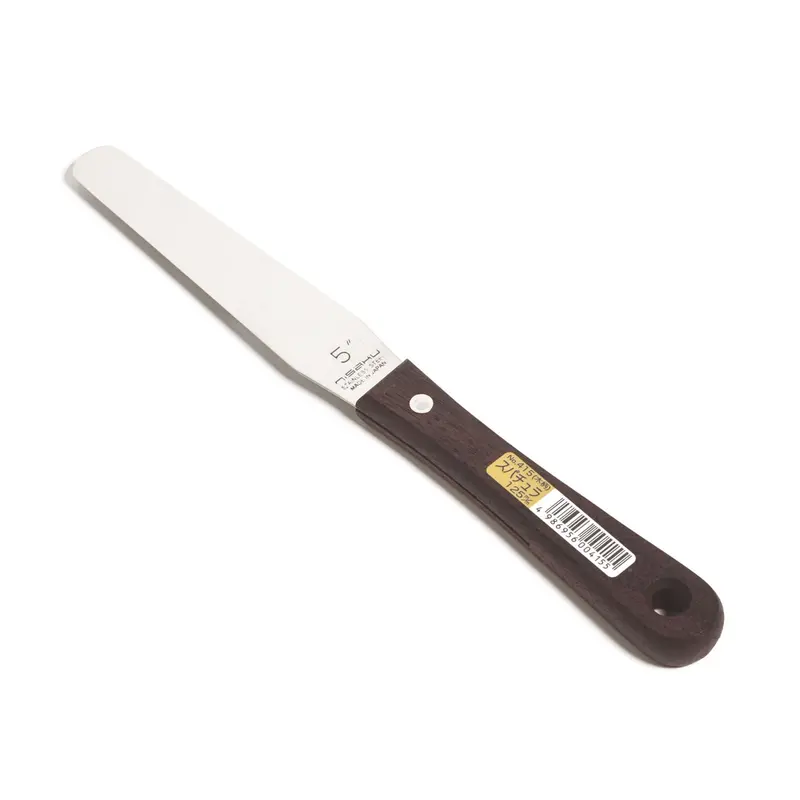 Nisaku Stainless Steel Wooden-Handle Spatula – 5-Inch Blade For General Use 1