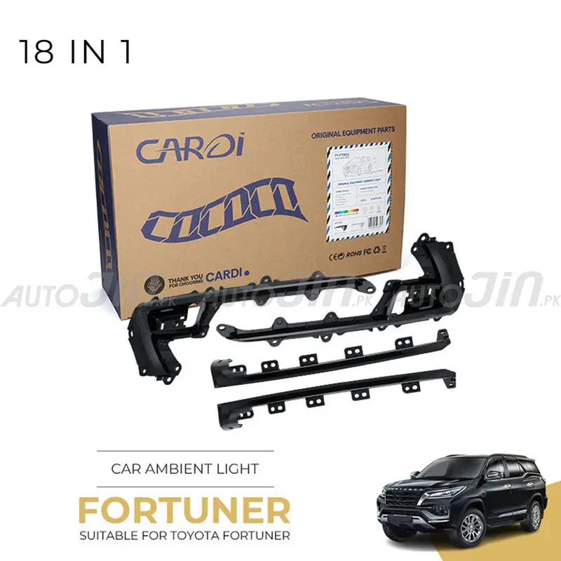 Oem-Style Toyota Fortuner Ambient Light Kit – 2016–2023, 18-Mode 12V Interior Lighting With App Control 1