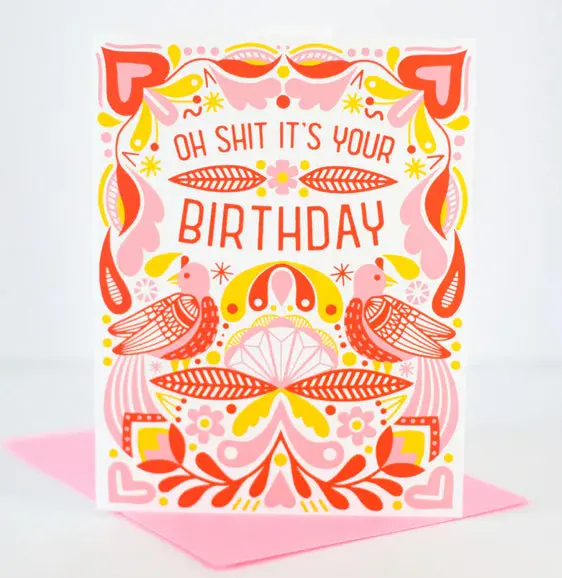 Oh Shit Birthday Folk Card By Exit343Design 1