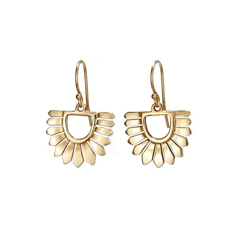 Osa Brass Earrings By Carolyn Keys 1