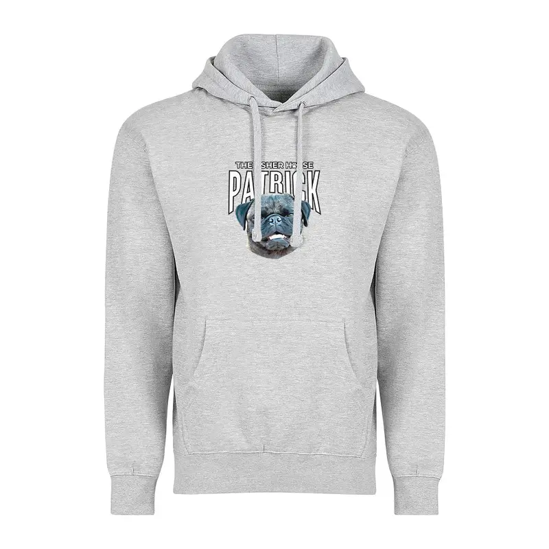 Pack Portraits Patrick Hoodie – Illustrated Dog Character Pullover, Extended Sizes Available