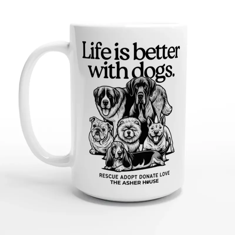 Pawsitivitees Dog Lover Mug – 15Oz Ceramic Coffee Cup With Positive Pet-Themed Design 1